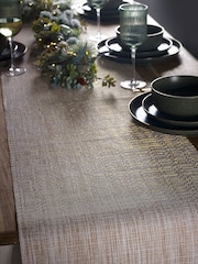 Gold Metallic PVC Wipeclean Kitchen Table Runner - Image 1 of 4