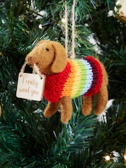 Multi Sausage Dog Hanging Decoration - Image 1 of 2