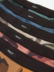 Camouflage Print Soft Waistband Trunks 5 Pack (2-16yrs) - Image 8 of 8