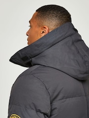Zavetti Canada Mens Oshawa 2.0 Puffer Parka Jacket with Detachable Faux Fur - Image 7 of 8