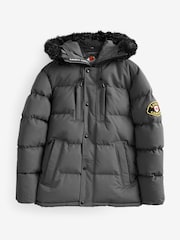 Zavetti Canada Mens Oshawa 2.0 Puffer Parka Jacket with Detachable Faux Fur - Image 8 of 8
