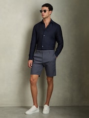 Azul fuerza aérea - Reiss Wicket Cotton Chino Shorts with Stretch - Imagen 1 de 7