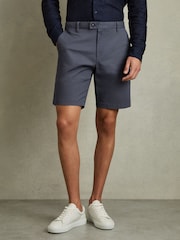 Azul fuerza aérea - Reiss Wicket Cotton Chino Shorts with Stretch - Imagen 3 de 7