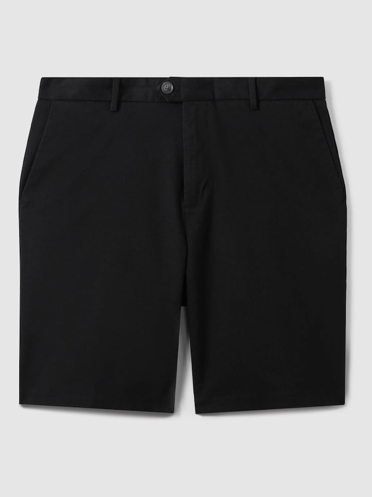 Negro - Reiss Wicket Cotton Chino Shorts with Stretch - Imagen 2 de 7