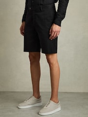 Negro - Reiss Wicket Cotton Chino Shorts with Stretch - Imagen 3 de 7