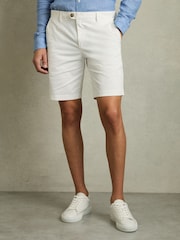 Blanco - Reiss Wicket Cotton Chino Shorts with Stretch - Imagen 3 de 7
