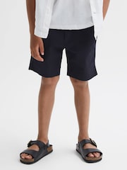 Reiss Navy Wicket 9-13 yrs Casual Chino Shorts - Image 1 of 5