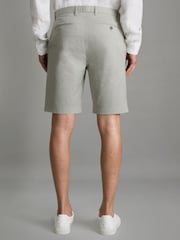 Reiss Soft Sage Wicket Modern Fit Cotton Blend Chino Shorts - Image 5 of 6