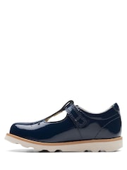 Clarks Blue Standard Fit (F) F Fit Patent Crown Print Toddler Shoes - Image 2 of 6