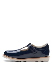 Clarks Blue Multi Fit Patent Crown Print  Kids  Shoes - Image 2 of 7