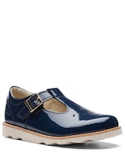 Clarks Blue Multi Fit Patent Crown Print  Kids  Shoes - Image 3 of 7