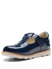 Clarks Blue Multi Fit Patent Crown Print  Kids  Shoes - Image 4 of 7