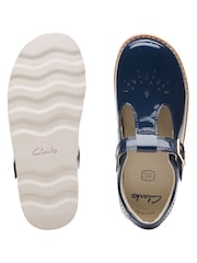 Clarks Blue Multi Fit Patent Crown Print  Kids  Shoes - Image 5 of 7
