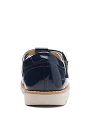 Clarks Blue Multi Fit Patent Crown Print  Kids  Shoes - Image 7 of 7