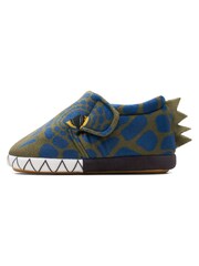 Clarks Green F Fit Dino Fluffy Snug Toddler Slippers - Image 2 of 7