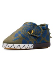 Clarks Green F Fit Dino Fluffy Snug Toddler Slippers - Image 4 of 7