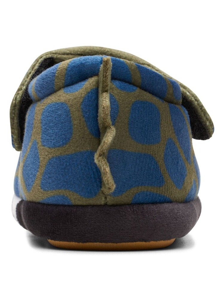Clarks Green F Fit Dino Fluffy Snug Toddler Slippers - Image 7 of 7