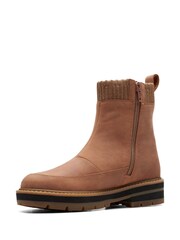 Clarks Brown Kids Multi Fit Prague Boots - Image 4 of 7