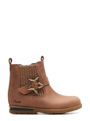 Clarks Brown F fit Dabi Star Toddler Boots - Image 1 of 7