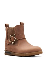 Clarks Brown F fit Dabi Star Toddler Boots - Image 3 of 7