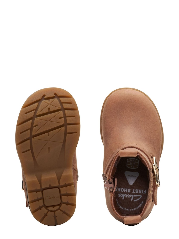 Clarks Brown F fit Dabi Star Toddler Boots - Image 7 of 7