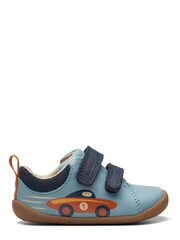 Clarks Blue Multi Fit Roamer Retro Toddler Shoes - Image 1 of 7