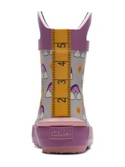 Clarks Purple G Fit Rainbow Toddler Wellies - Image 2 of 7