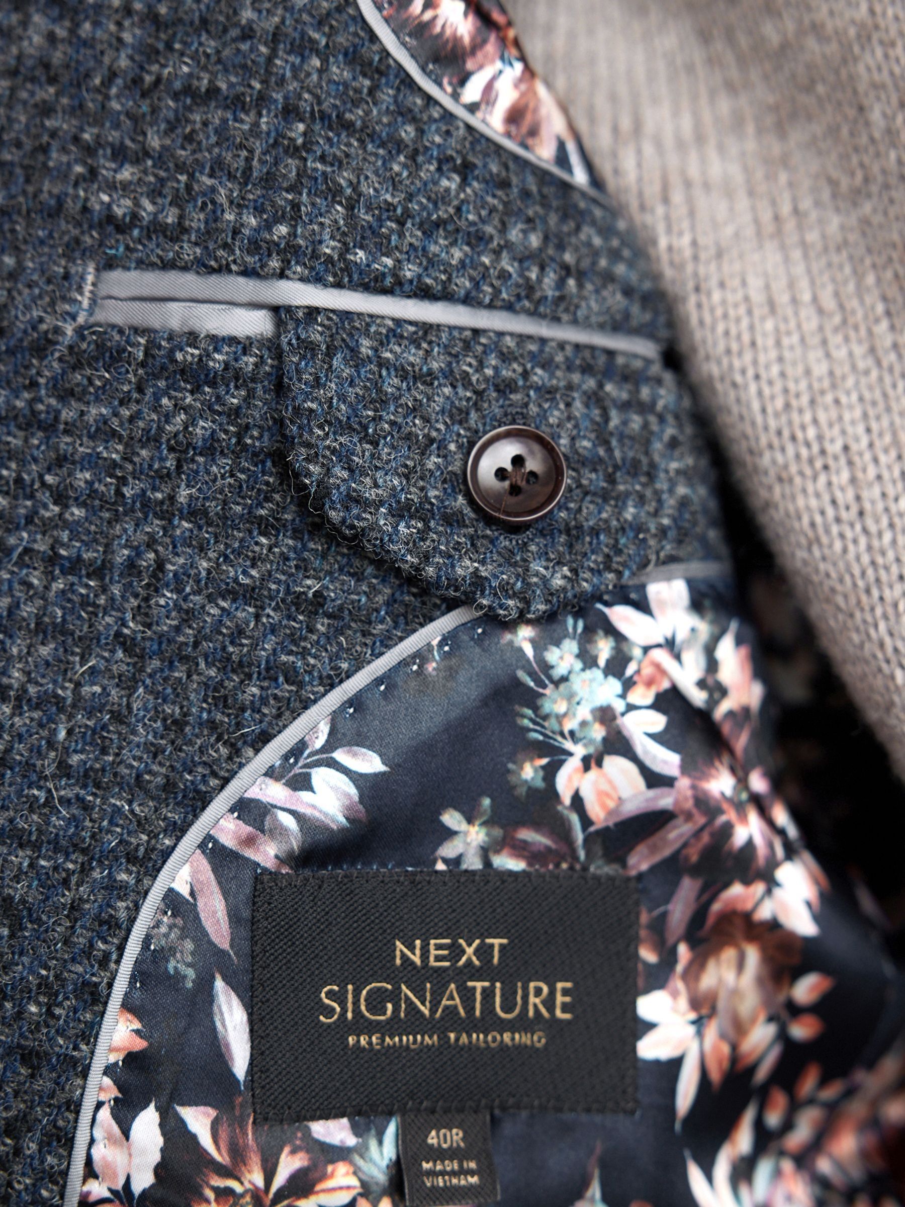 Buy Navy Blue Signature Harris Tweed British Wool Blazer from Next Netherlands