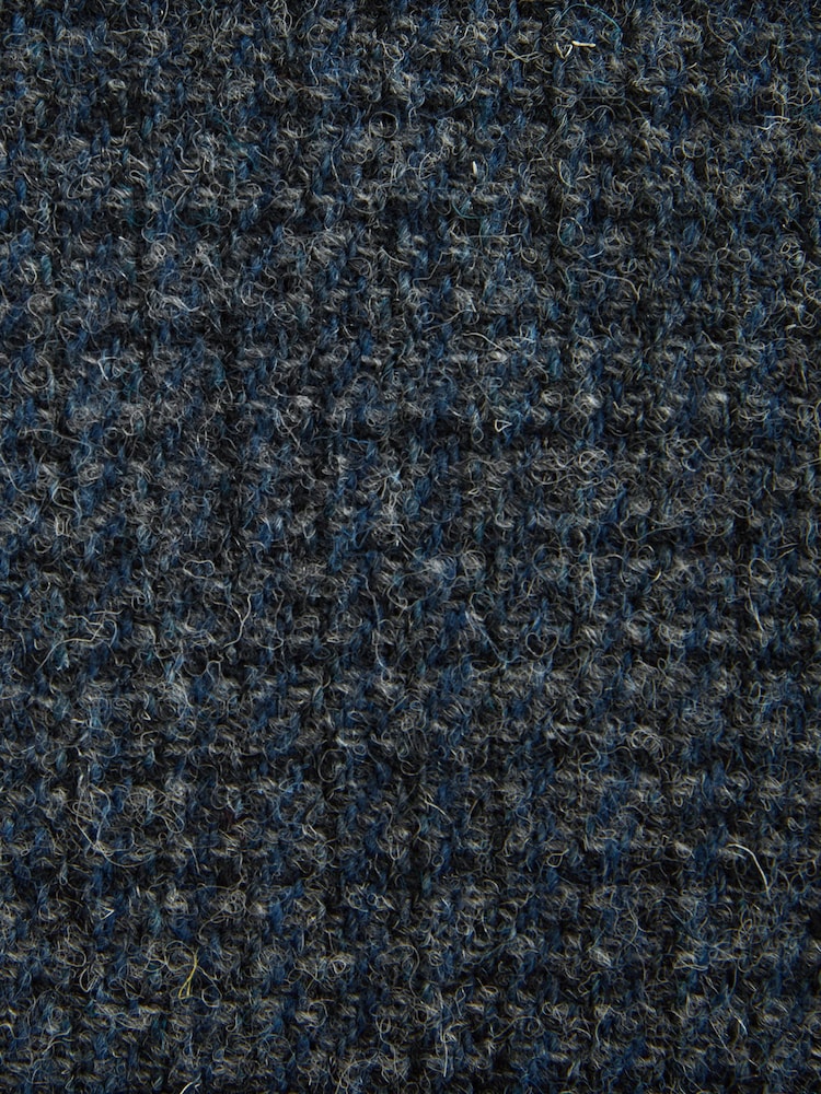 Navy Blue Signature Harris Tweed British Wool Blazer - Image 11 of 11