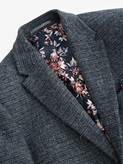 Navy Blue Signature Harris Tweed British Wool Blazer - Image 7 of 11