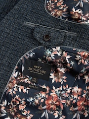 Navy Blue Signature Harris Tweed British Wool Blazer - Image 9 of 11