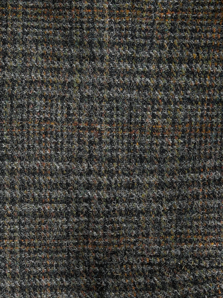 Dark Grey Check Signature Harris Tweed British Wool Blazer - Image 11 of 11