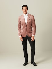 Pink Slim Velvet Blazer - Image 2 of 11
