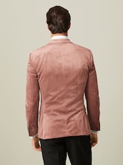 Pink Slim Velvet Blazer - Image 3 of 11