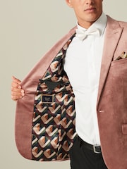 Pink Slim Velvet Blazer - Image 5 of 11