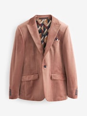 Pink Slim Velvet Blazer - Image 7 of 11