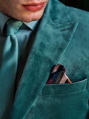 Mint Green Slim Velvet Blazer - Image 5 of 11