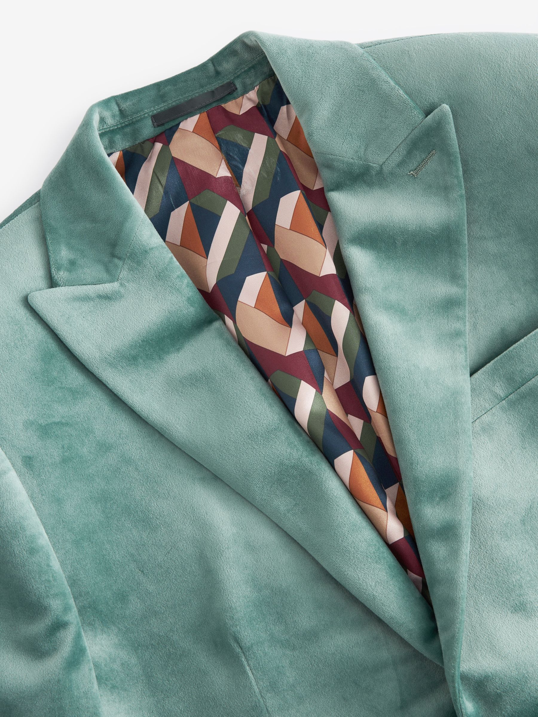 Buy Mint Green Slim Velvet Blazer from Next Luxembourg