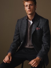 modra - Karirast blazer Iz volne Signature Moons British - Slika 1 iz 13