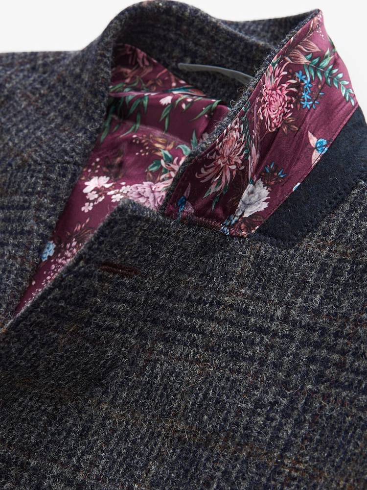 modra - Karirast blazer Iz volne Signature Moons British - Slika 13 iz 13