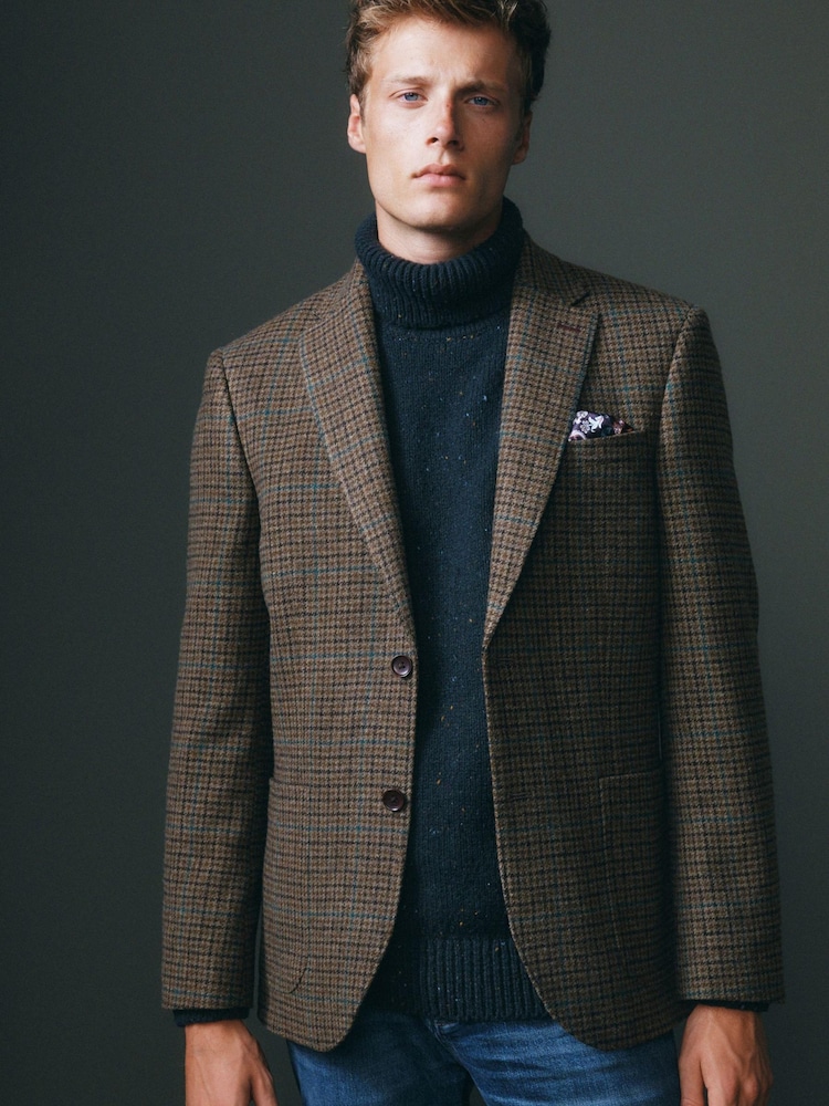rjava - Karirast blazer Iz volne Signature Moons British - Slika 1 iz 15