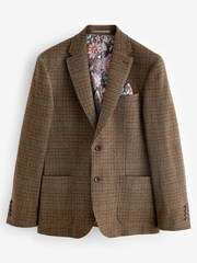 rjava - Karirast blazer Iz volne Signature Moons British - Slika 11 iz 15