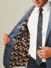 Blue Slim Velvet Blazer - Image 5 of 10