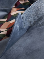Blue Slim Velvet Blazer - Image 8 of 10