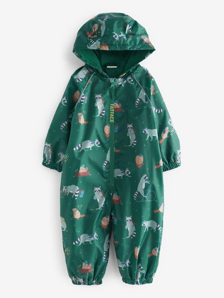 FatFace Green Baby Puddlesuit - Image 1 of 11 FatFace Green Baby Puddlesuit - Image 1 of 11