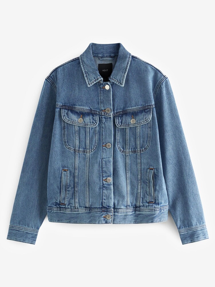 Mid Blue Denim Soft Denim TENCEL™ Jacket - Image 5 of 6