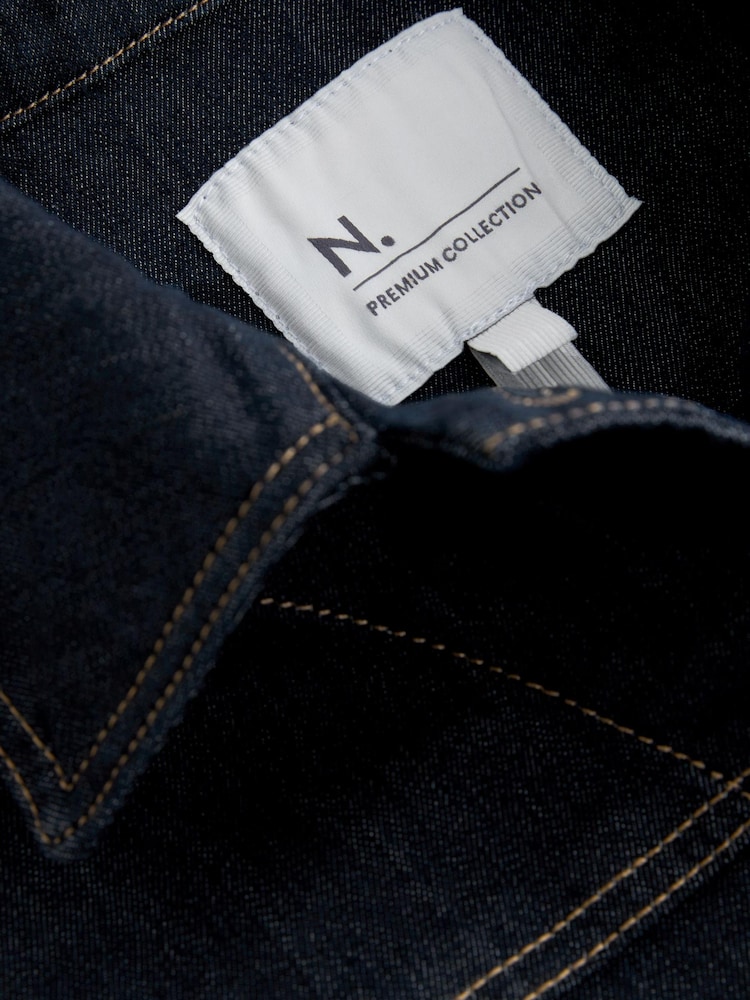 Rinse Blue Premium Denim Jacket - Image 11 of 11