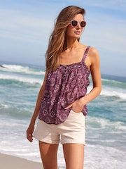 Purple Tile Sleeveless Cami Top - Image 1 of 6