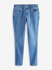Mittelblau - Skinny-Jeans mit niedrigem Bund - Bild 3 von 4