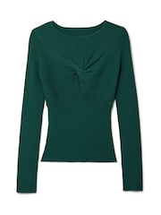 Another Sunday Green Knot Front Seam Detail Jumper - Image 4 of 6